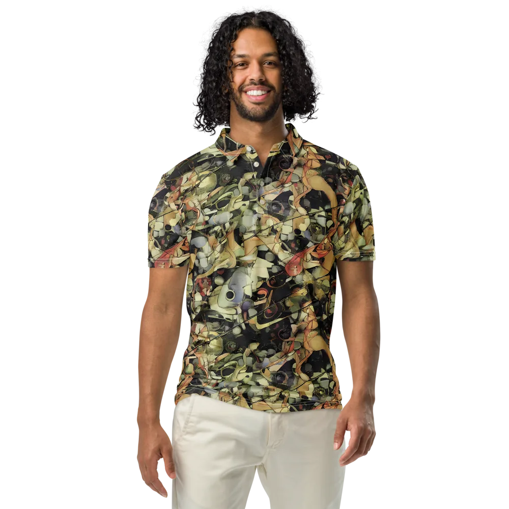Olive Riddle on Men's Slim Fit Polo Shirt — Front
