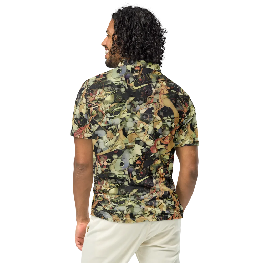 Olive Riddle on Men's Slim Fit Polo Shirt — Back