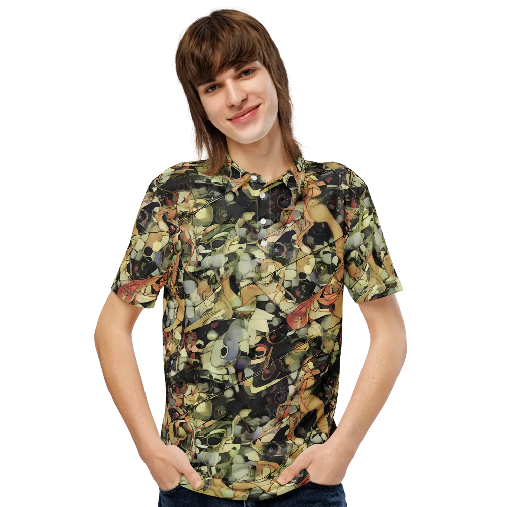 Olive Riddle on Men's Slim Fit Polo Shirt — Front