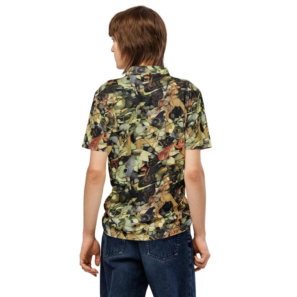 Olive Riddle on Men's Slim Fit Polo Shirt — Back