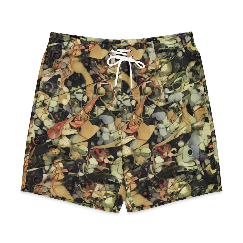 Olive Riddle on Men's Board Shorts — Front