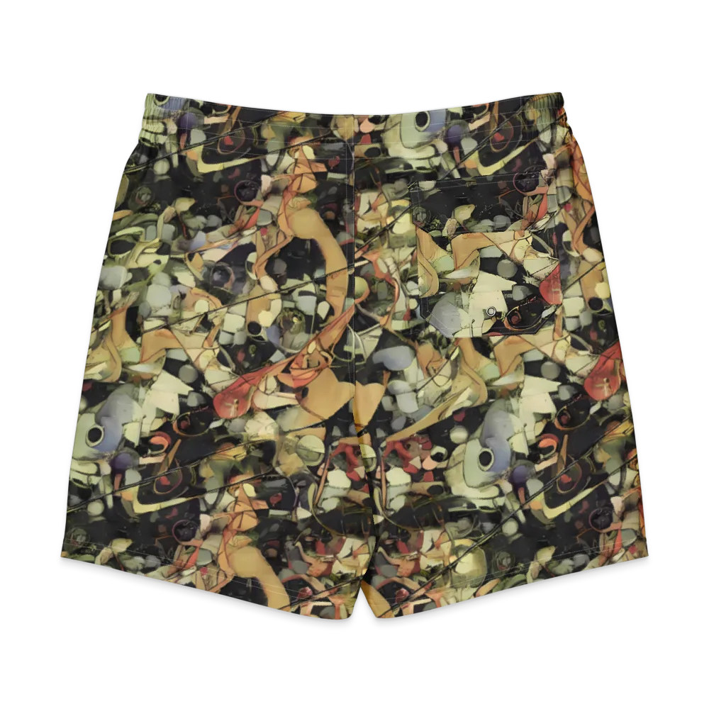 Olive Riddle on Men's Board Shorts — Back