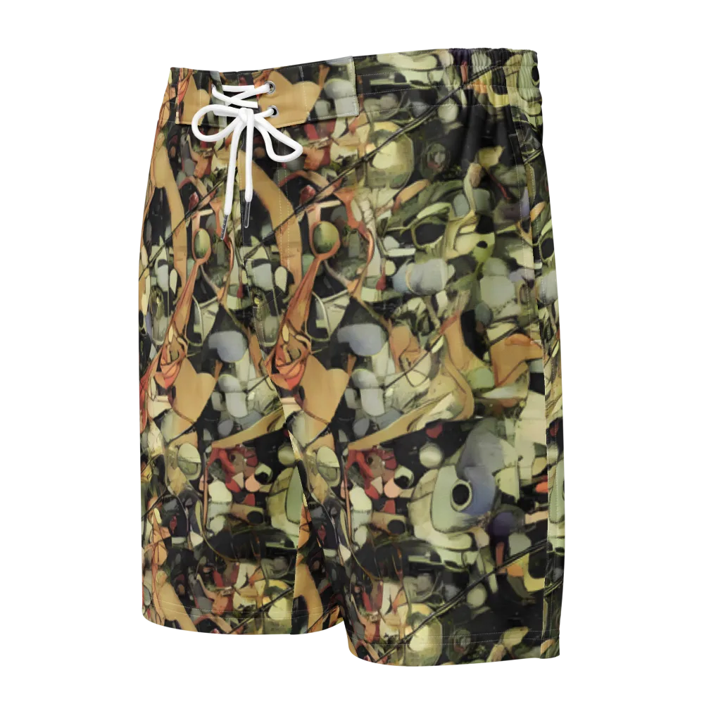 Olive Riddle on Men's Board Shorts — Front