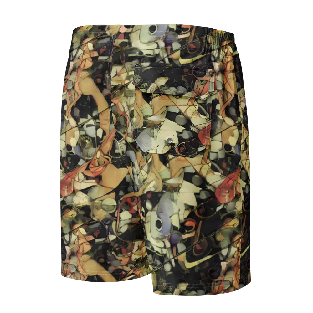 Olive Riddle on Men's Board Shorts — Back