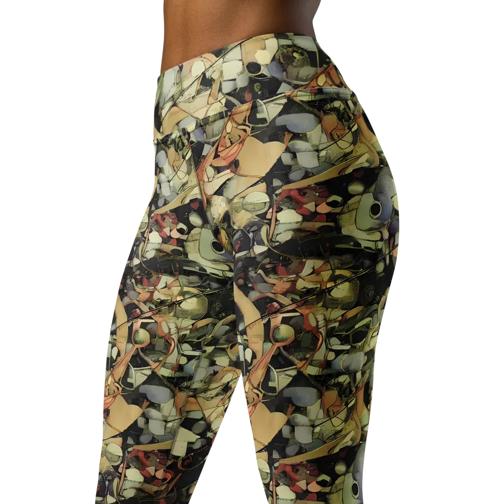 Olive Riddle on Yoga Leggings — Left Front