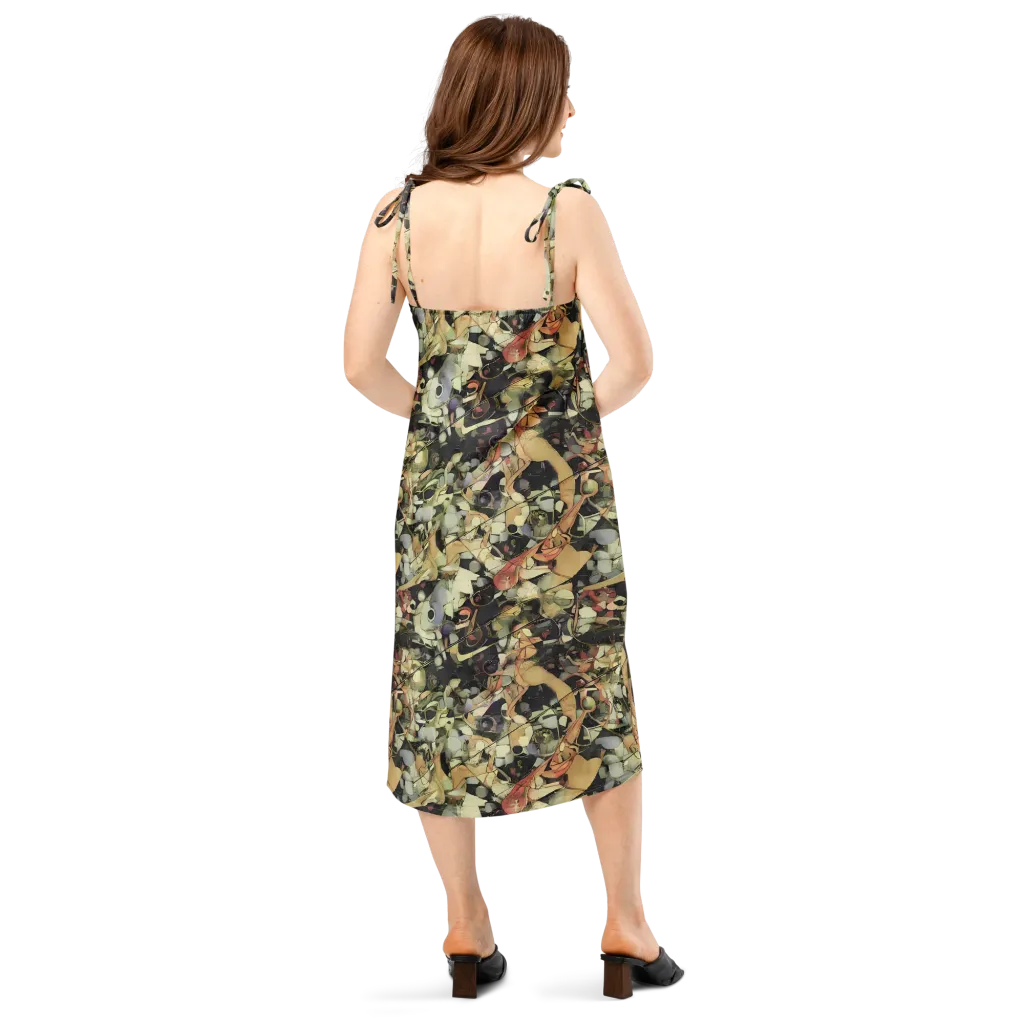 Olive Riddle on Slip Dress — Back