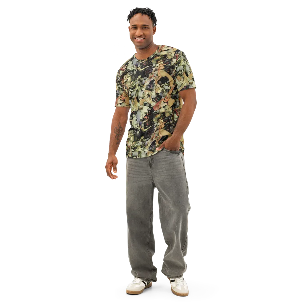 Olive Riddle on Men's Cotton Crew Neck T-Shirt — Front