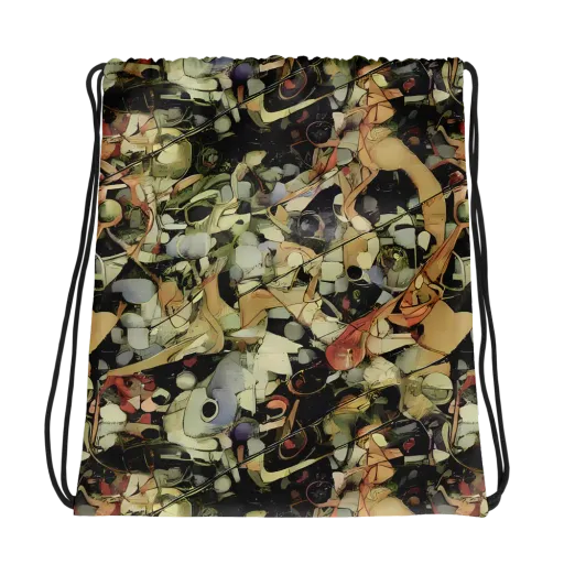 Olive Riddle on a Drawstring Bag