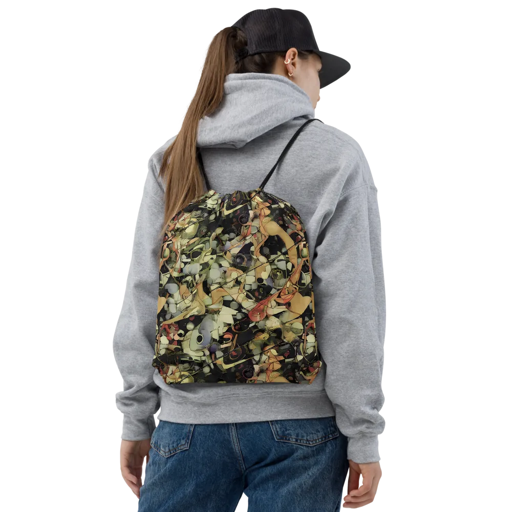 Olive Riddle on Drawstring Bag — Front