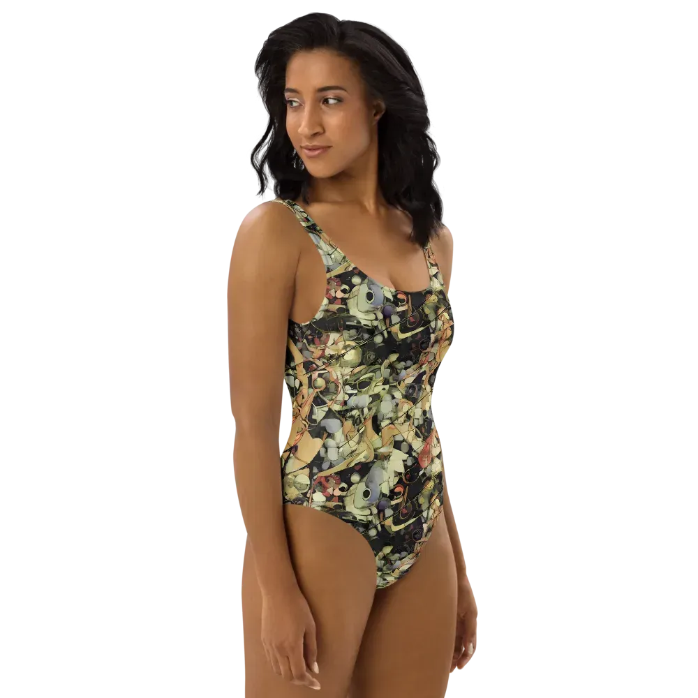 Olive Riddle on One-Piece Swimsuit — Right