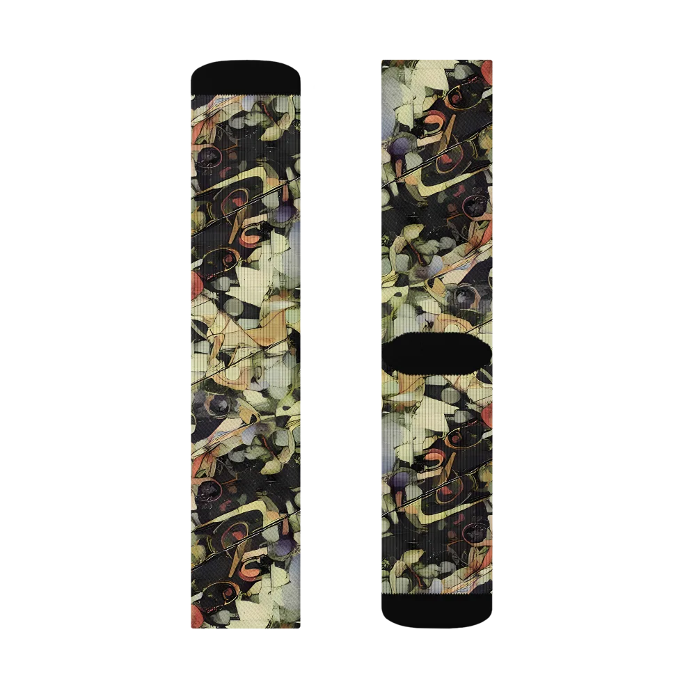 Olive Riddle on Socks — Left Sock
