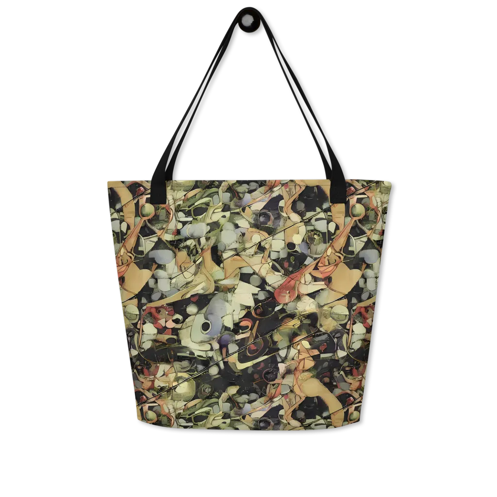 Olive Riddle on Large Tote Bag W/ Pocket — Front