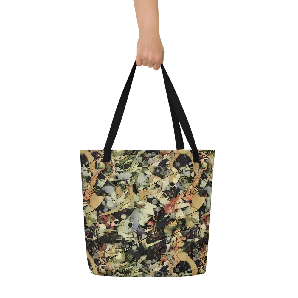 Olive Riddle on Large Tote Bag W/ Pocket — Front