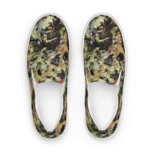 Olive Riddle on a Women's Slip-On Canvas Shoes