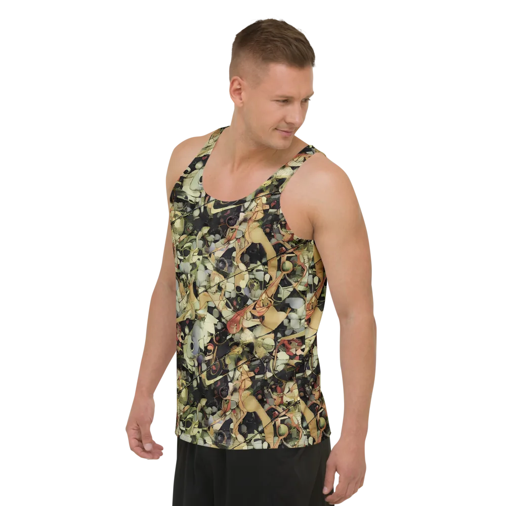 Olive Riddle on Men's Tank Top — Left Front