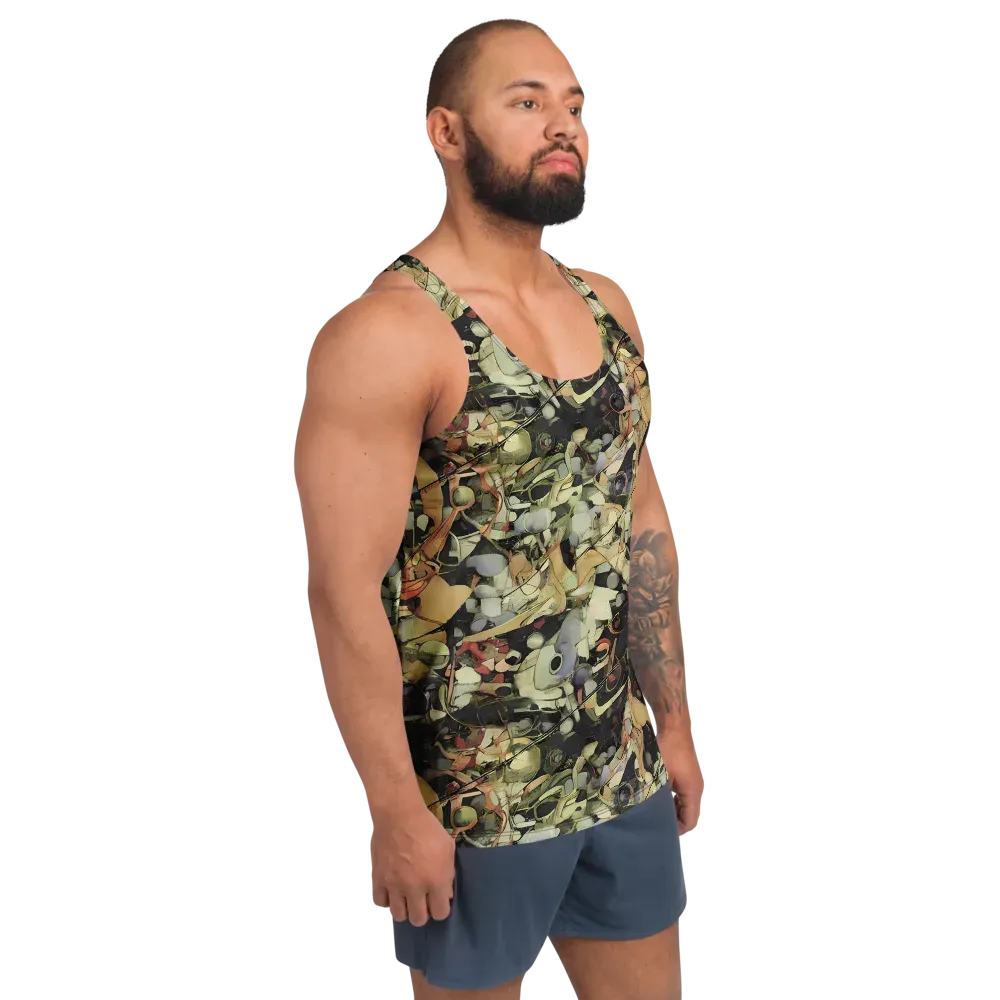 Olive Riddle on Men's Tank Top — Right Front
