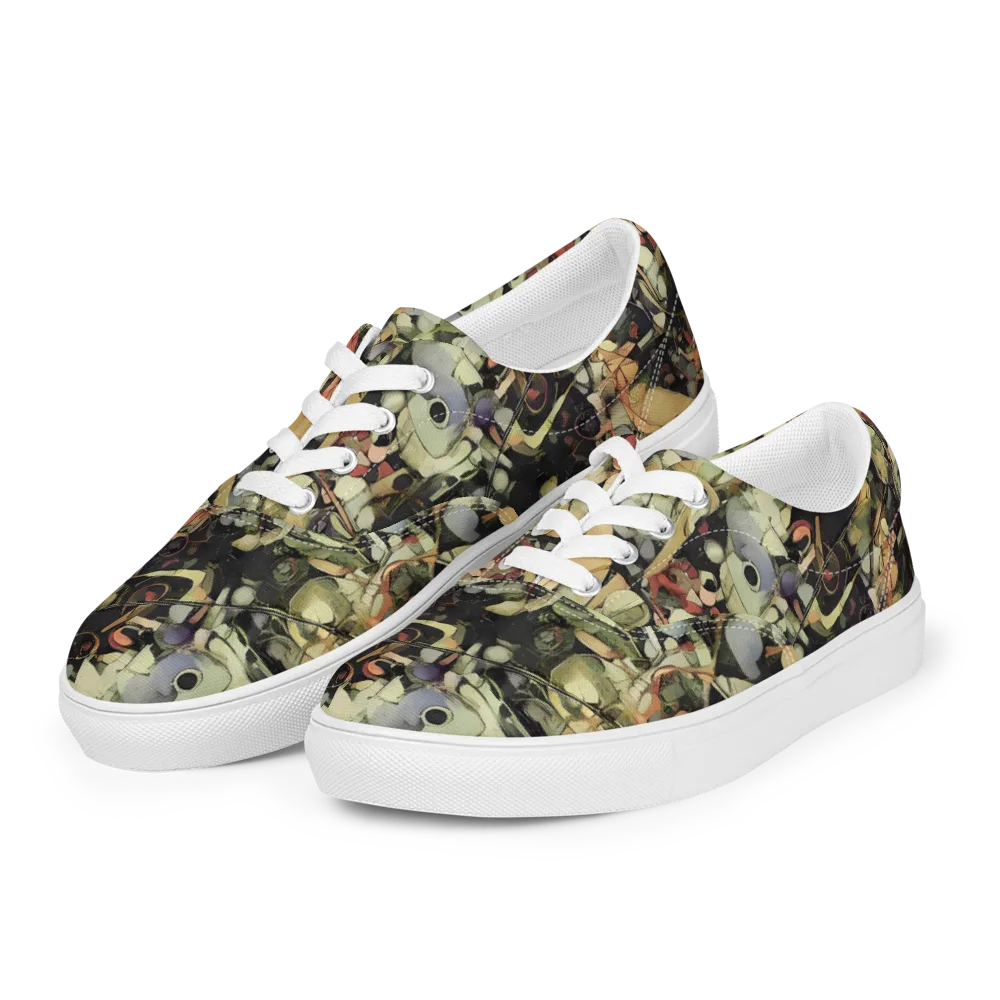 Olive Riddle on Men's Lace-Up Canvas Shoes — Left Front