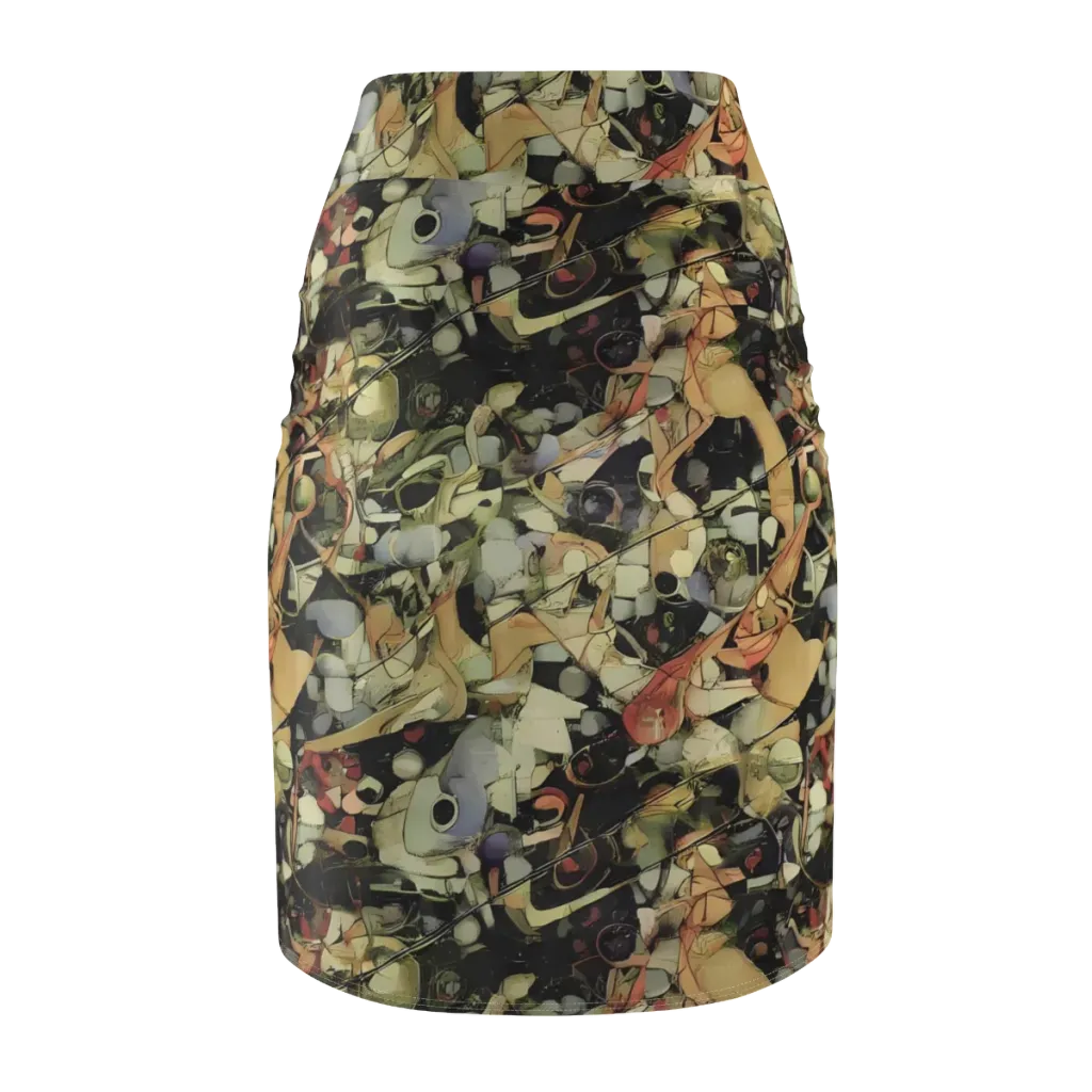 Olive Riddle on Pencil Skirt — Back