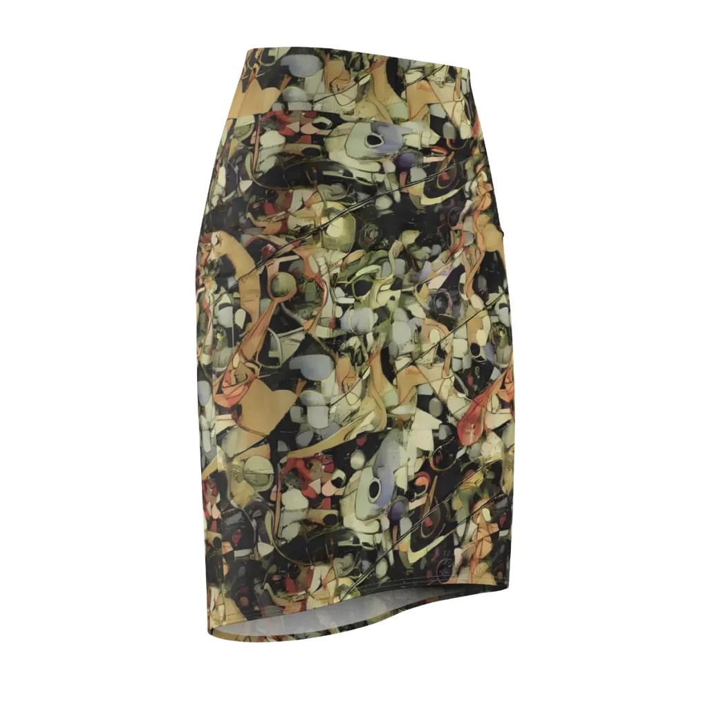 Olive Riddle on Pencil Skirt — Front Side