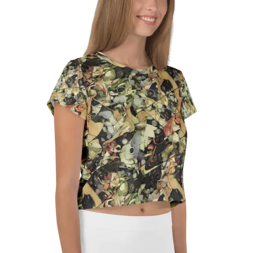 Olive Riddle on a Crop Tee