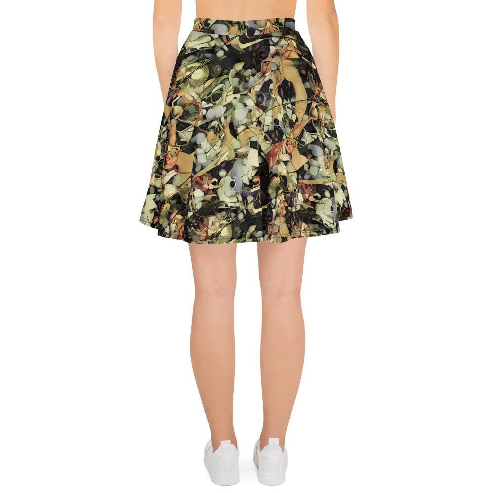 Olive Riddle on Skater Skirt — Back