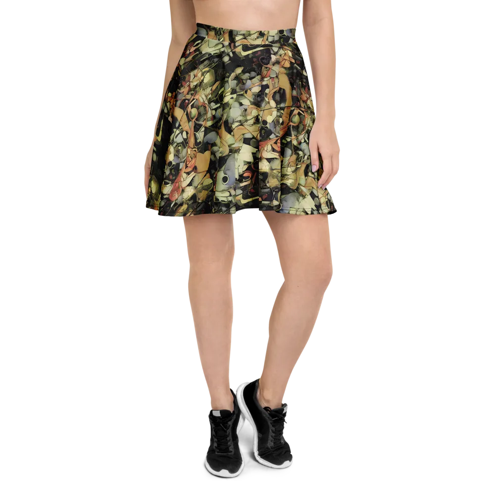 Olive Riddle on Skater Skirt — Front