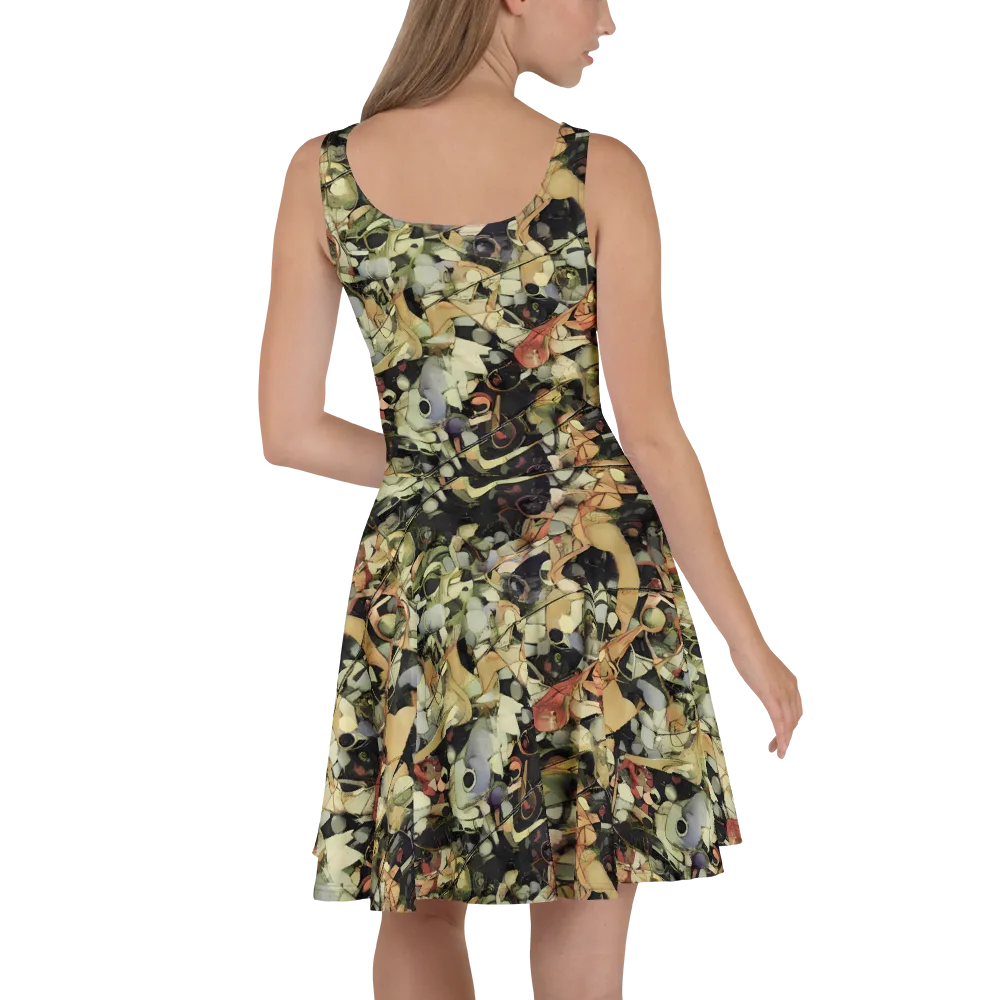 Olive Riddle on Skater Dress — Back