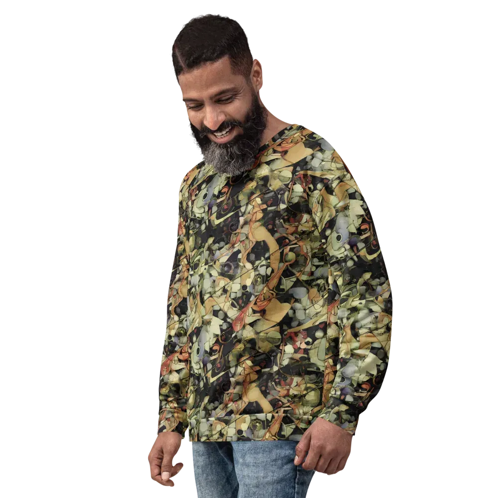 Olive Riddle on Sweatshirt — Left Front