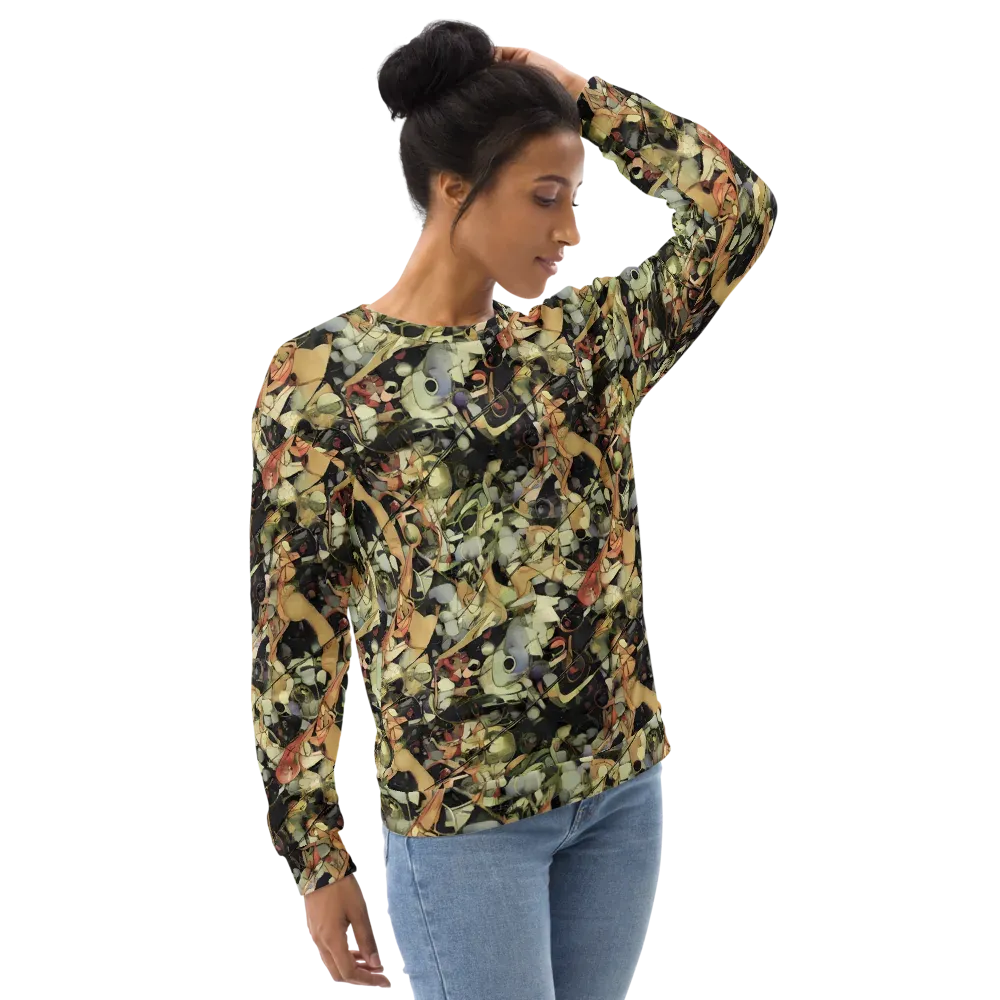 Olive Riddle on Sweatshirt — Right Front