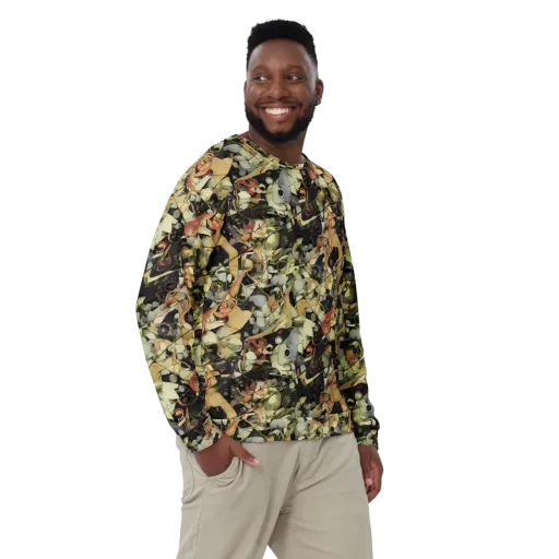 Olive Riddle on a Sweatshirt