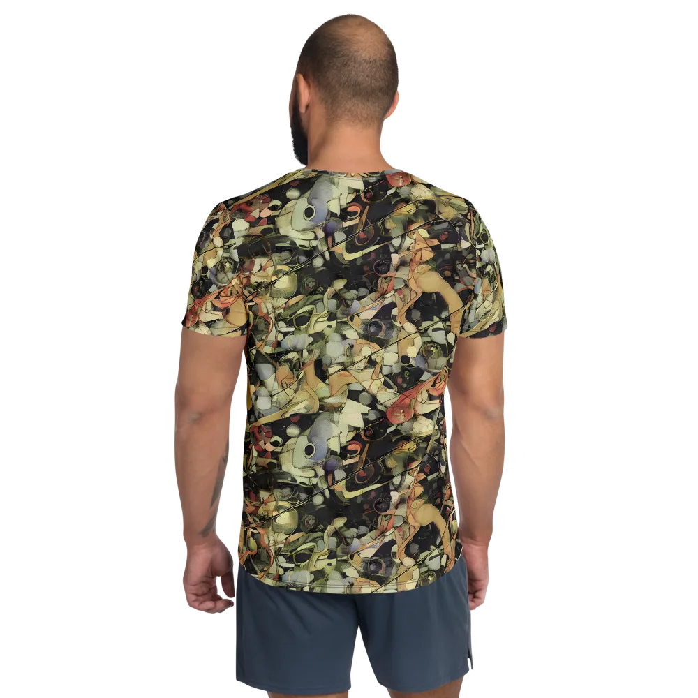 Olive Riddle on Men's Athletic T-Shirt — Back
