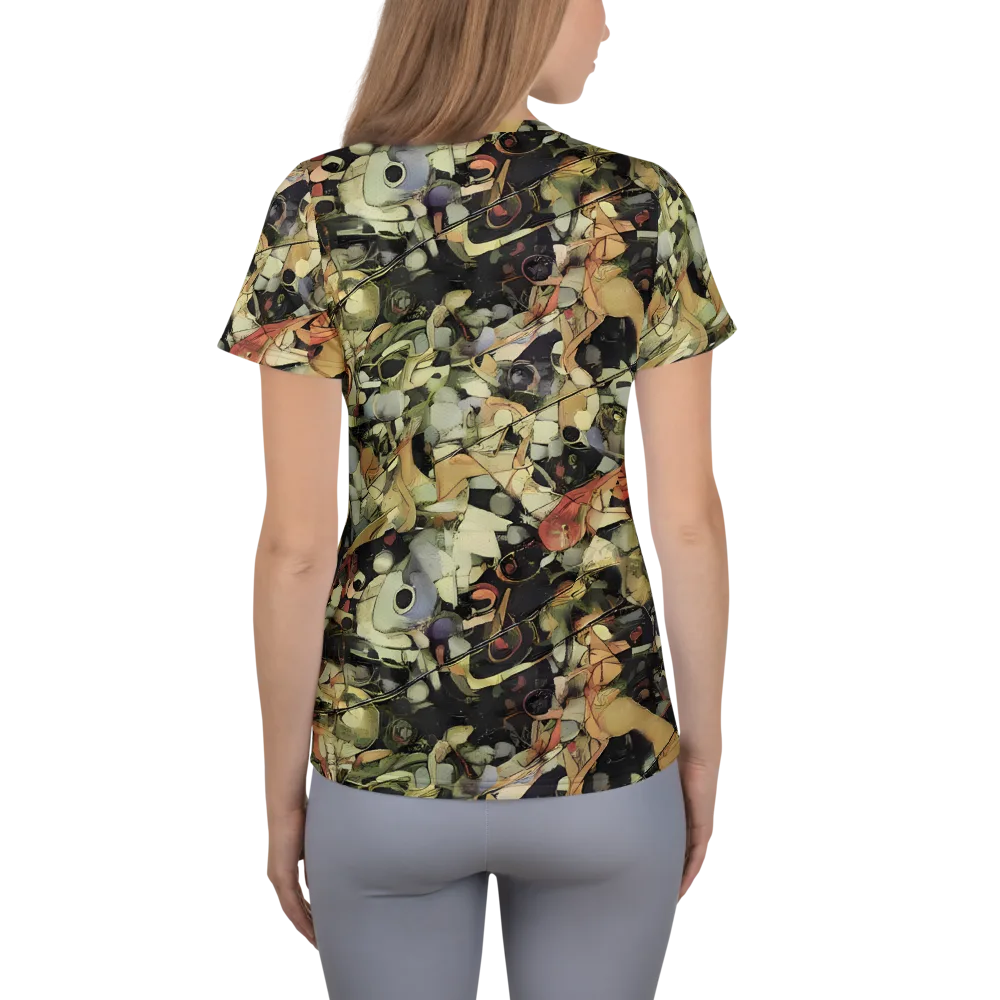 Olive Riddle on Women's Athletic T-Shirt — Back