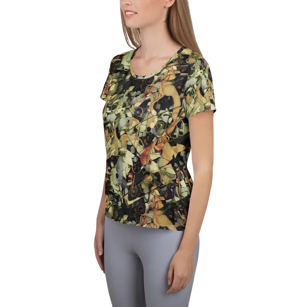 Olive Riddle on Women's Athletic T-Shirt — Left