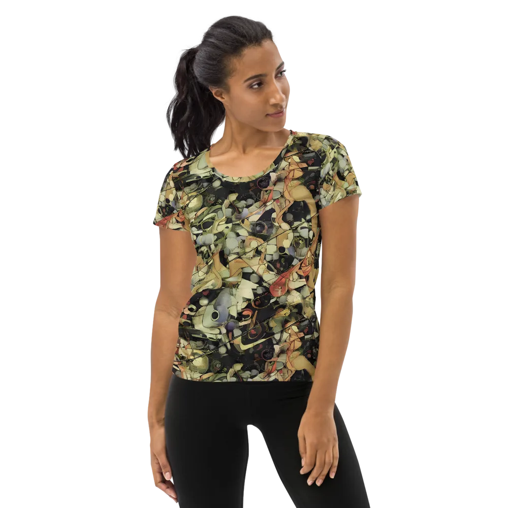 Olive Riddle on Women's Athletic T-Shirt — Front