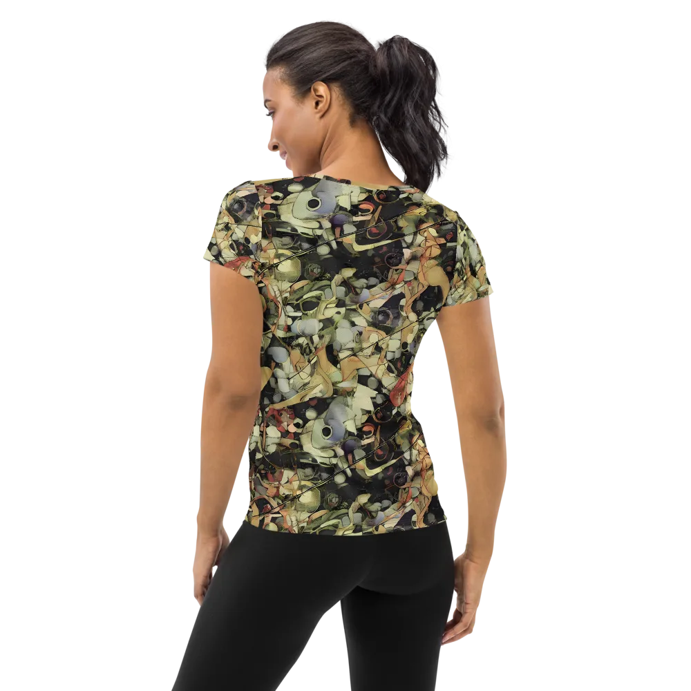 Olive Riddle on Women's Athletic T-Shirt — Back