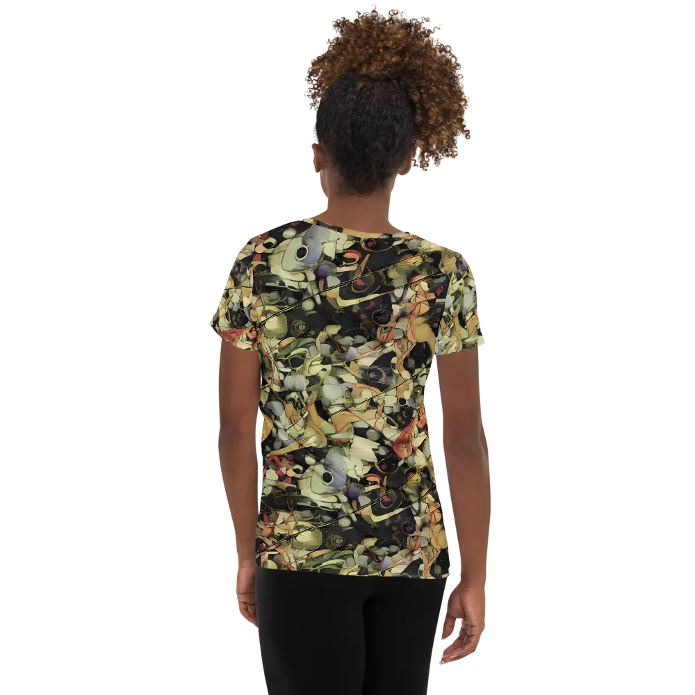 Olive Riddle on Women's Athletic T-Shirt — Back