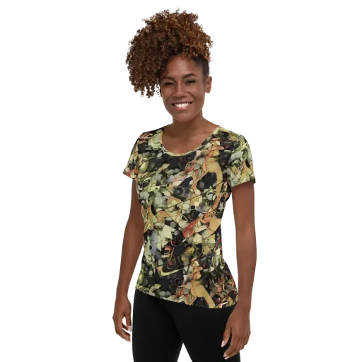 Olive Riddle on a Women's Athletic T-Shirt