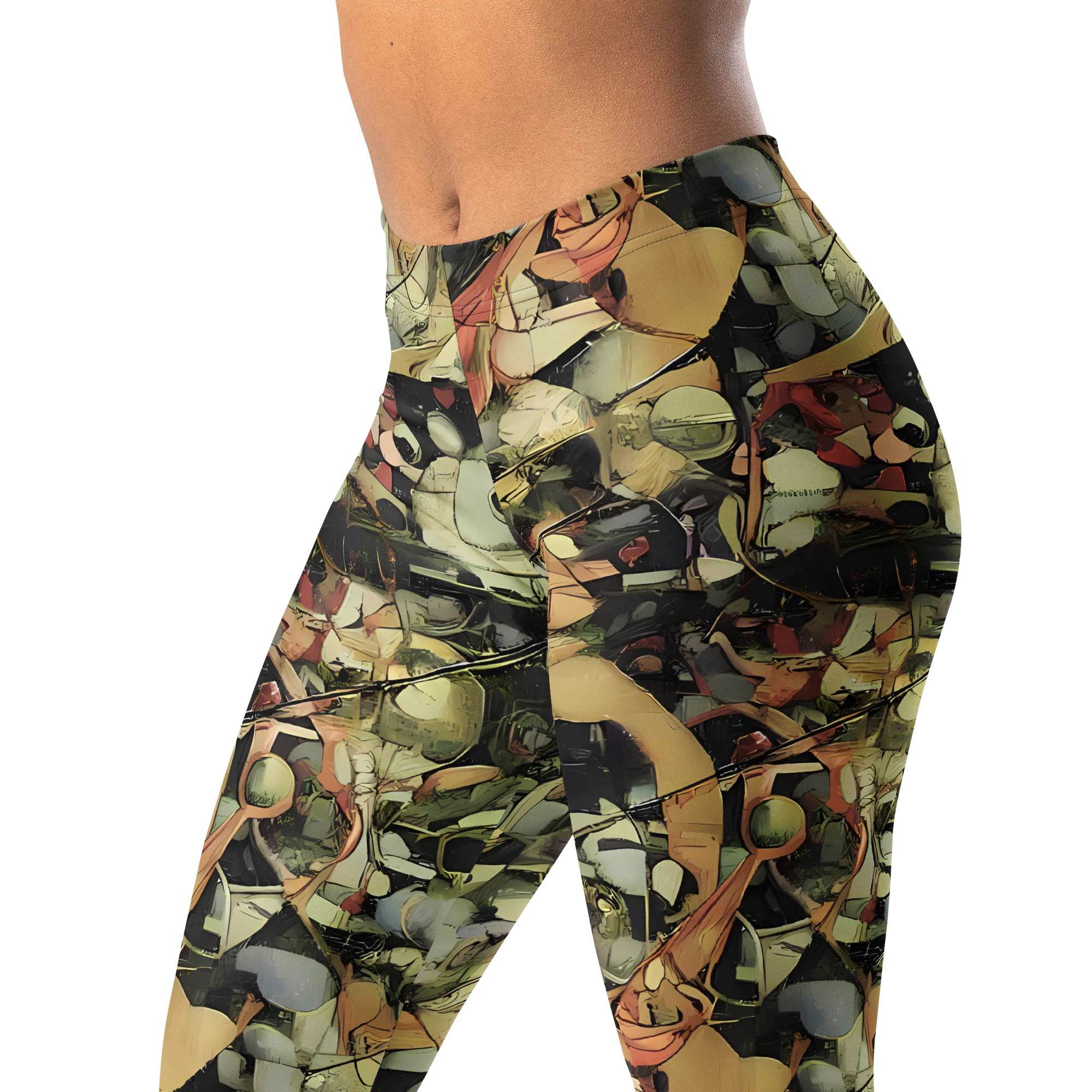 Olive Riddle on Leggings — Left Front
