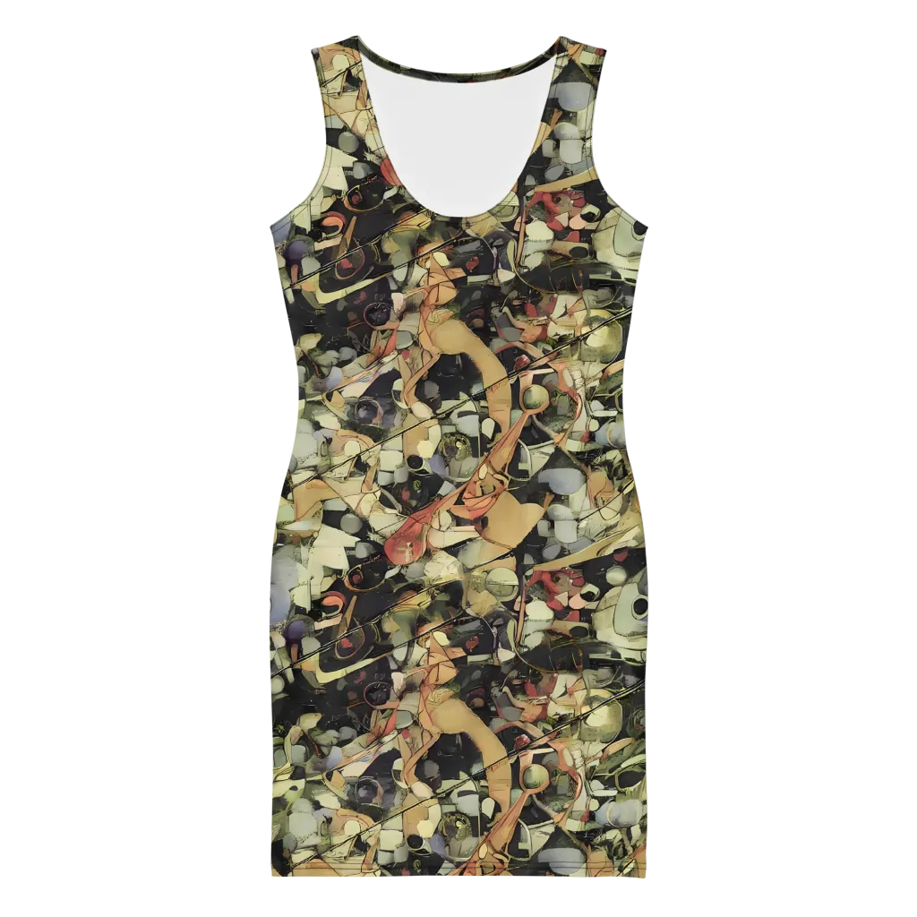 Olive Riddle on Bodycon Dress — Front