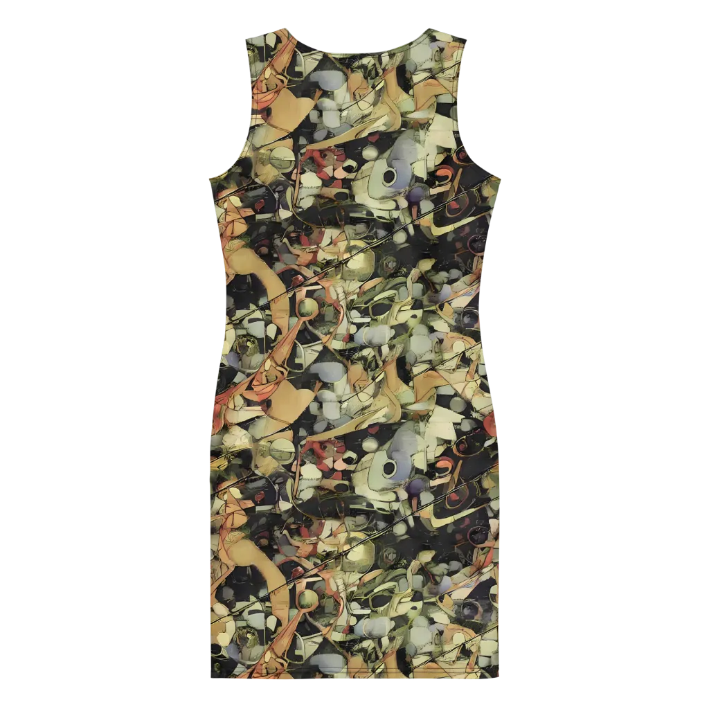 Olive Riddle on Bodycon Dress — Back