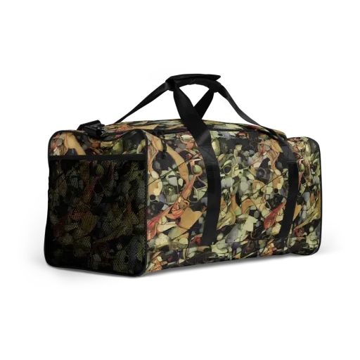 Olive Riddle on a Duffle Bag