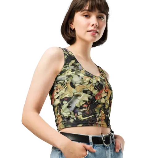 Olive Riddle on a Crop Top