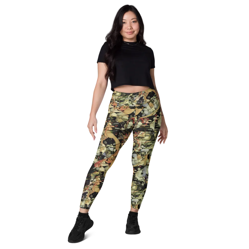 Olive Riddle on Leggings with Pockets — Front