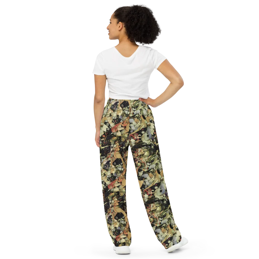 Olive Riddle on Wide-Leg Pants — Back