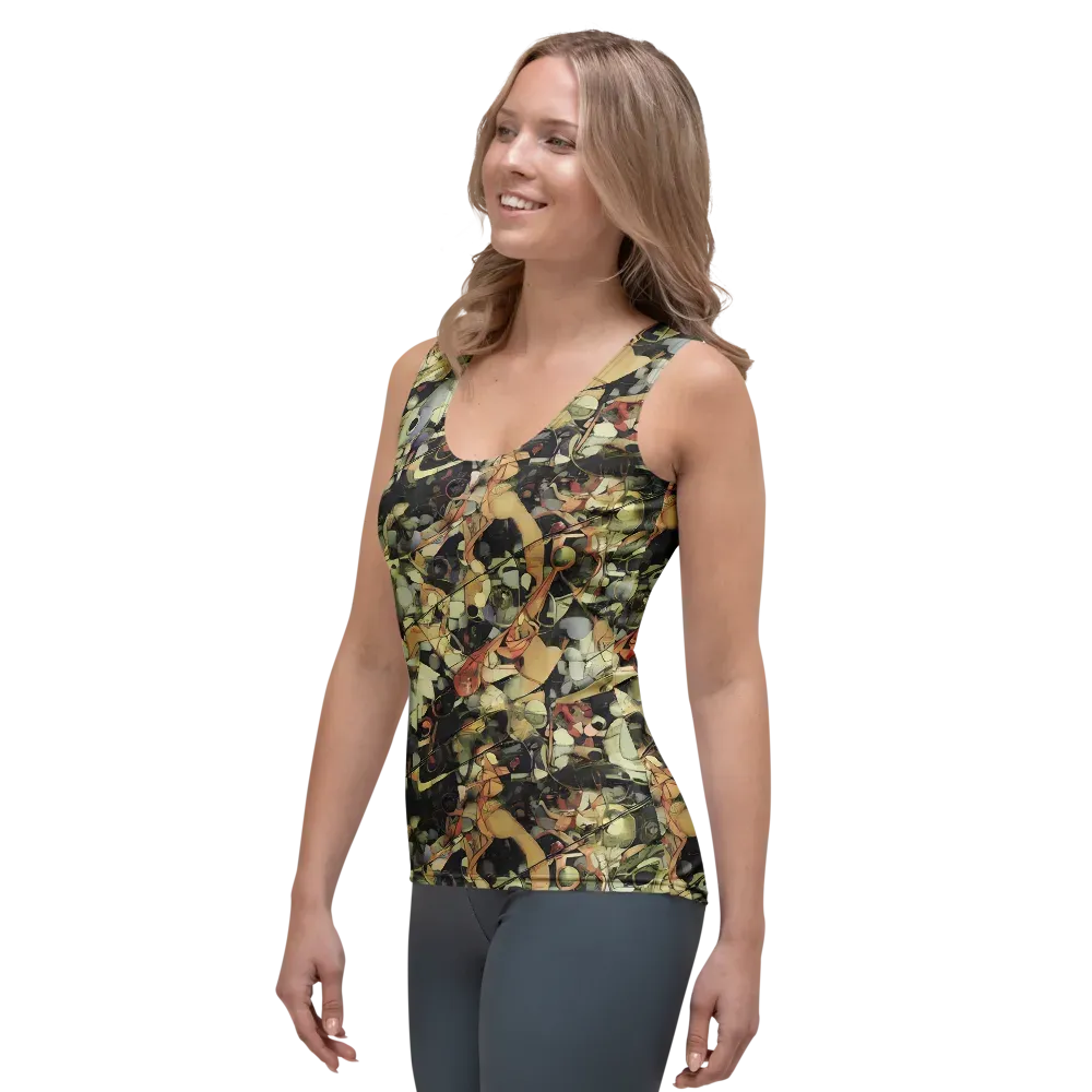 Olive Riddle on Women's Tank Top — Left Front