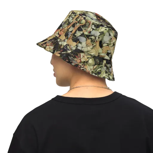 Olive Riddle on a Reversible Bucket Hat