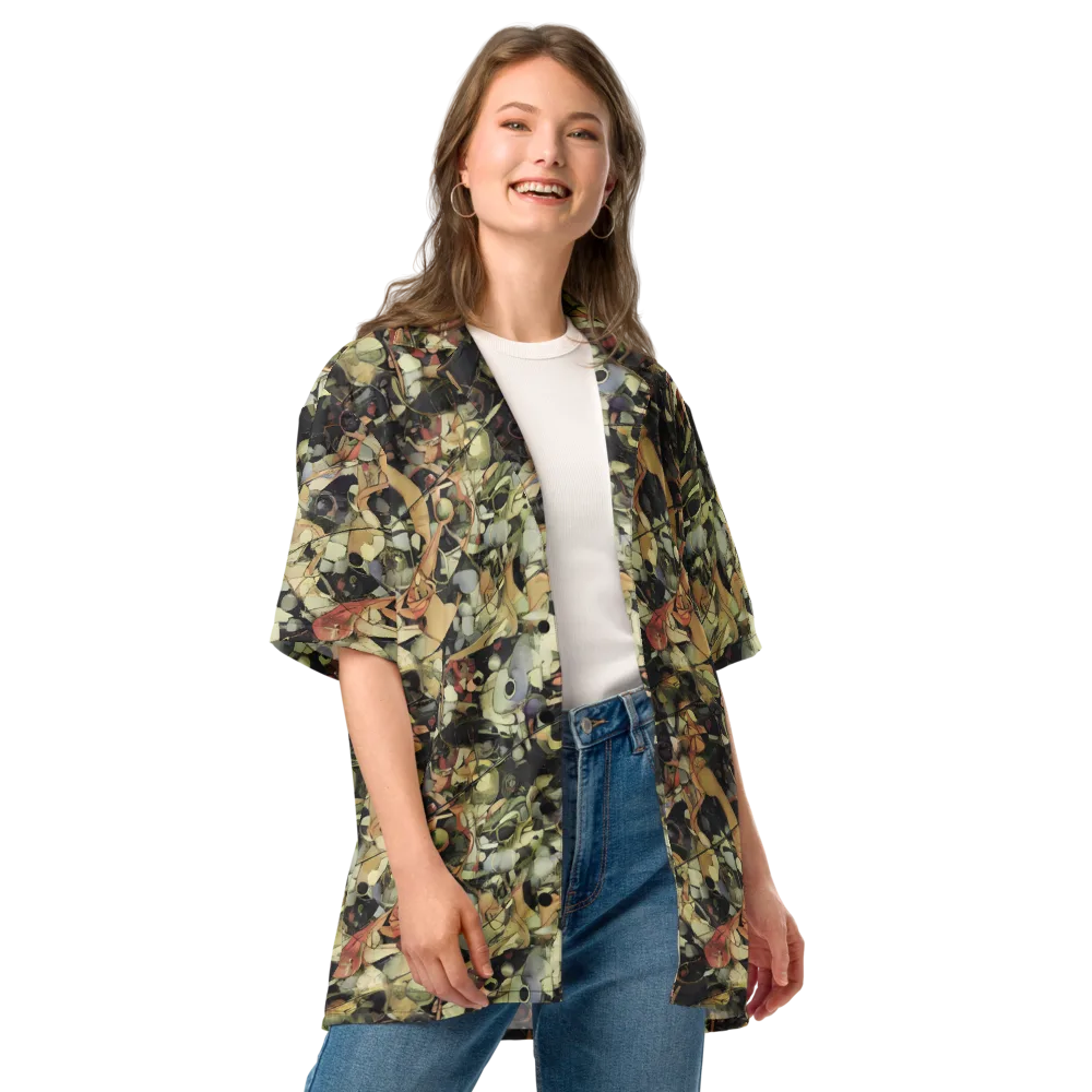 Olive Riddle on Button Shirt — Front