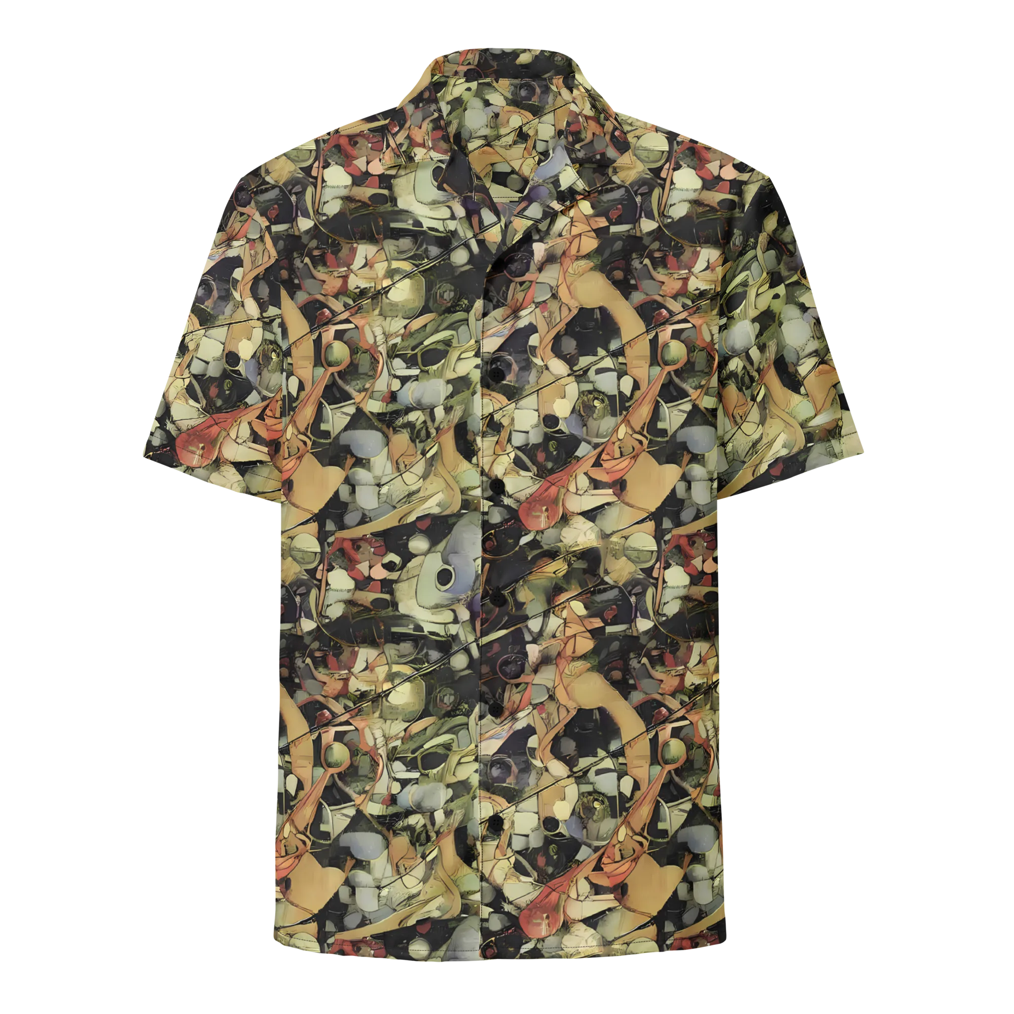 Olive Riddle on Button Shirt — Front
