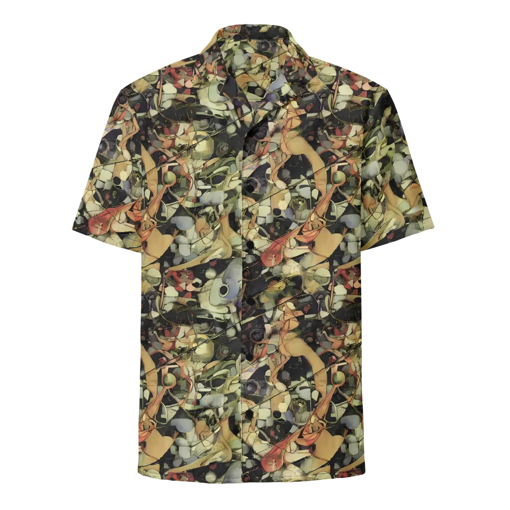 Olive Riddle on Button Shirt — Front