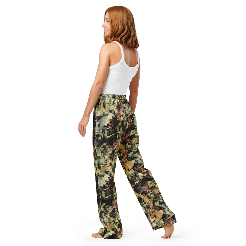 Olive Riddle on Women's Pajama Pants — Back